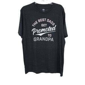 The Best Dads Get Promoted To Grandpa Mens  Graphic Pullover T Shirt  XL
